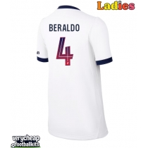Paris Saint-Germain Lucas Beraldo #4 Replica Away Shirt Ladies 2026-27 Short Sleeve